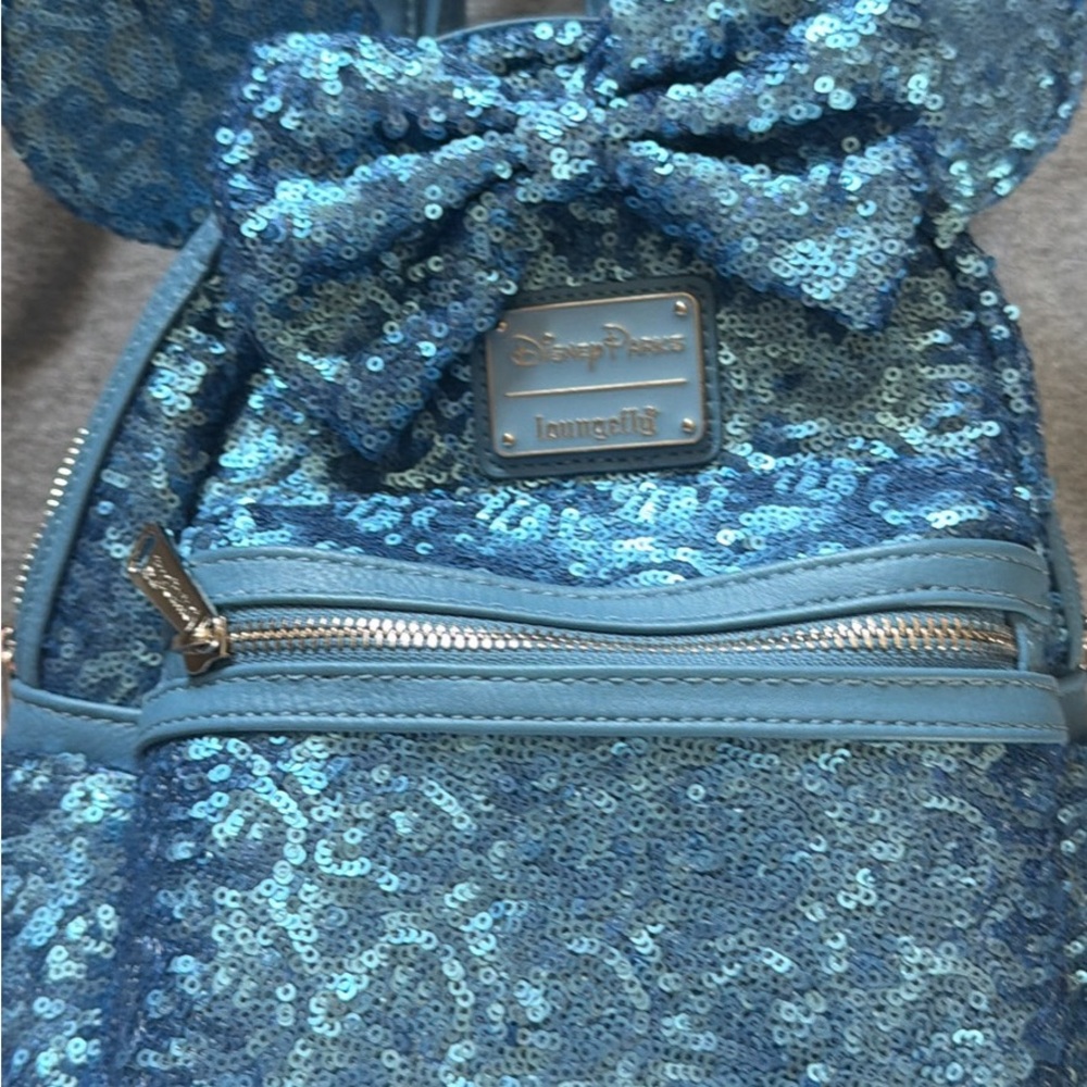 Loungefly Sparkling Blue Sequin Backpack